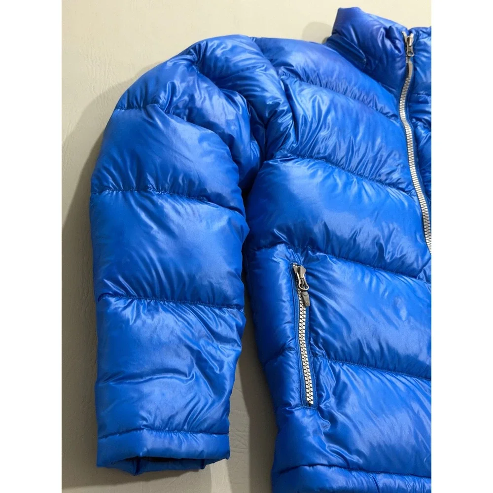 Marmot Puffer Jacket Mens S Blue Down Insulated Quilted Full Zip Outdoor